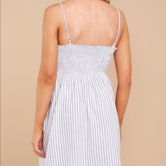 Blue Striped Dress with Front Bow Detail - Picture 4 of 7